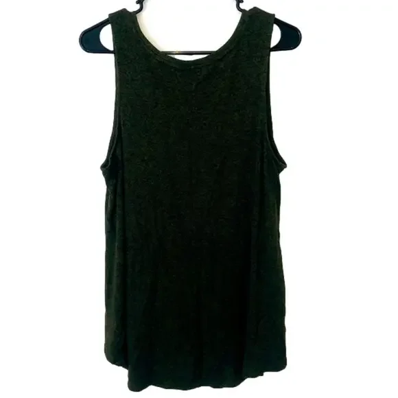 OLD NAVY Olive Green Flowy Tank Top - Picture 2 of 3